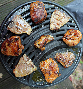 grilled chicken on black grill thumbnail