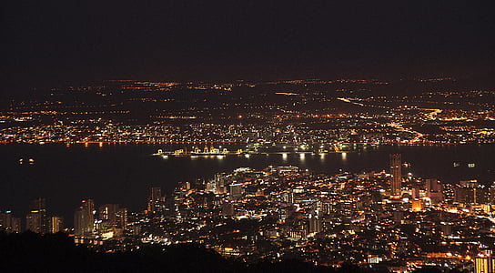 aerial photography of city lights thumbnail
