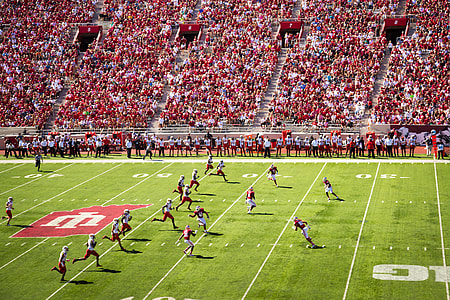 An American Football game in action thumbnail