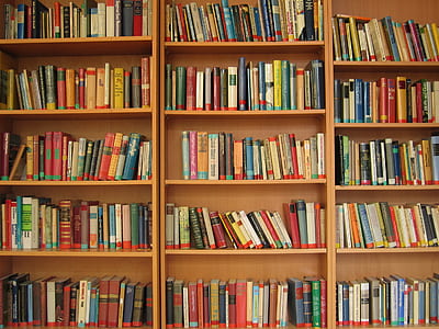 assorted learning books on brown wooden bookcase thumbnail