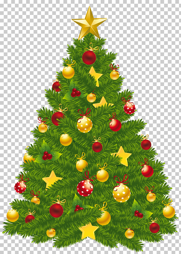 Christmas tree Christmas Day , Transparent Christmas Tree , green, yellow, and red Christmas tree PNG clipart