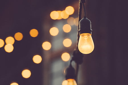 bokeh lights photograph of incandescent lamp thumbnail