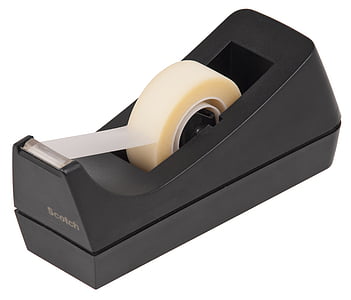 black Scotch tape with dispenser thumbnail