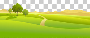 , Meadow Ground with Trees , three green trees illustration PNG clipart