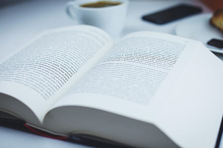 macro photography of book thumbnail