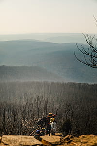 Group of People on Top of Mountain thumbnail