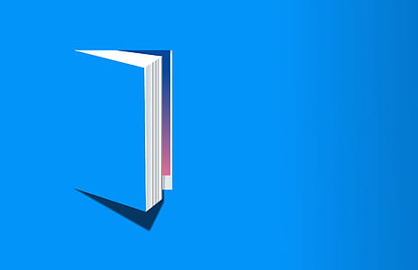 Open Book on Blue Background - Knowledge and Reading Concept - With Copyspace thumbnail