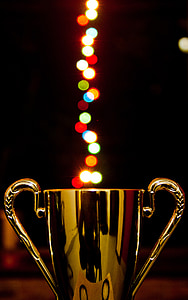 gold trophy figure with bokeh effect thumbnail