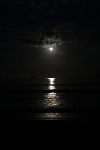 photo shot of seashore during night time thumbnail