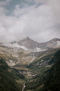 aerial photo of mountains and clouds thumbnail