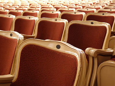 file of brown wooden chairs thumbnail
