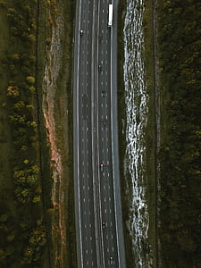 aerial view photography of cars on road during daytime thumbnail