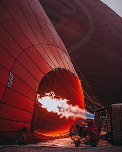 red hot air balloon on floor thumbnail