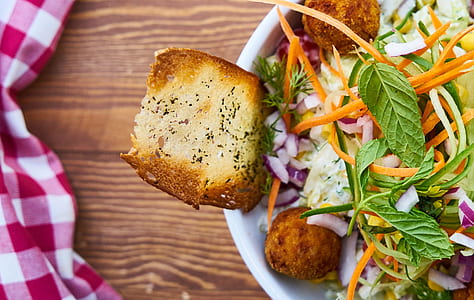 vegetable salad served in white bowl thumbnail