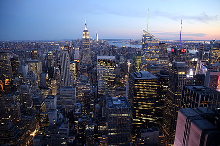 aerial view photography of city under bluse sky thumbnail