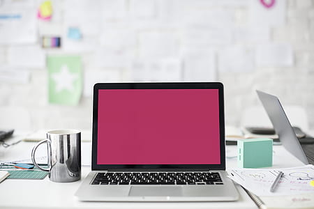 cup, mug, apple, desk thumbnail