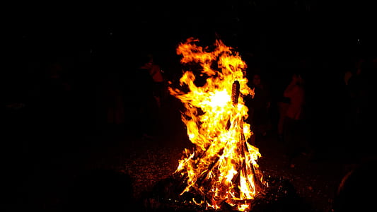 night, dark, evening, firewood thumbnail