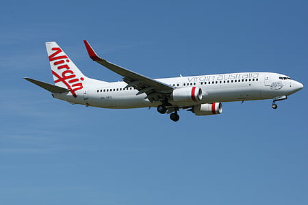 white and red Virgin airliner thumbnail