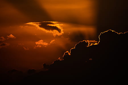 orange sky with clouds thumbnail