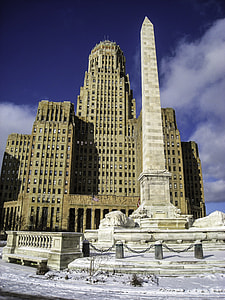 Buffalo City Hall and McKinley Monument in New York thumbnail
