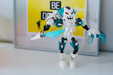 Various toys and items on shelves thumbnail