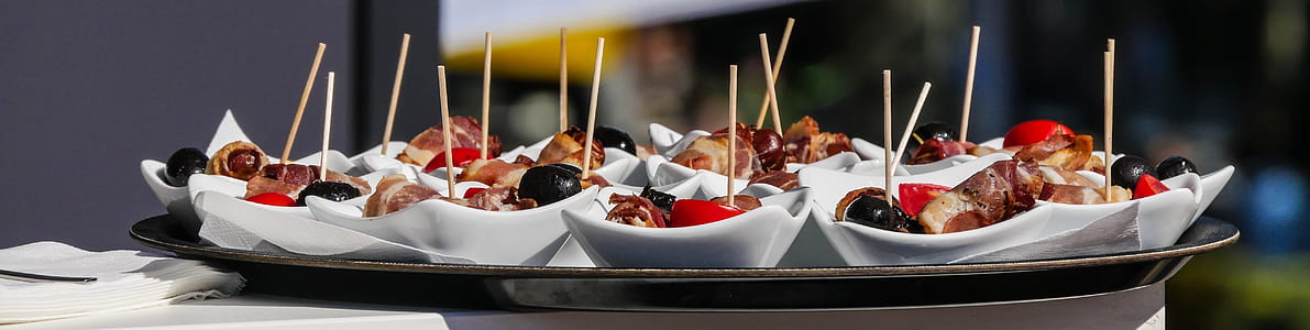 cooked food on white ceramic plates thumbnail