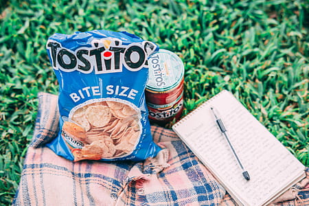 Tostito Pack Beside Can and Notebook thumbnail