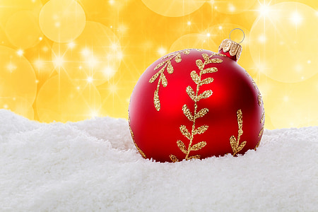 red and brown bauble on textile thumbnail