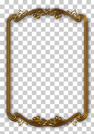 Frame Frame line, Classical gold frame, rectangular gold-colored photo frame PNG clipart