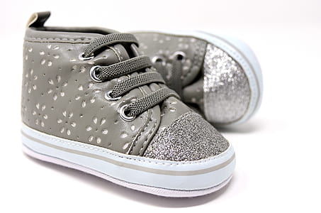 toddler's gray-and-white sneakers thumbnail