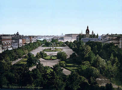 Kungsträdgården in Stockholm around 1900 thumbnail