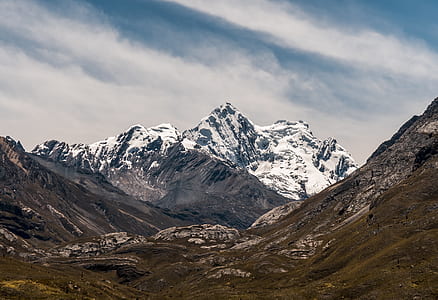 gray mountain with snow cover thumbnail