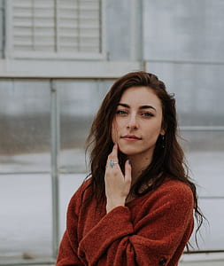 woman wearing red sweatshirt thumbnail