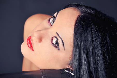 woman in red lipstick photo thumbnail