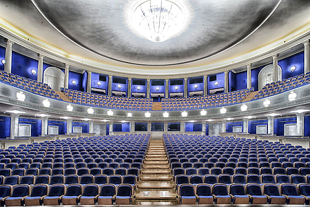 blue theater seats interior thumbnail