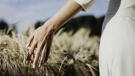 person wearing white holding plants thumbnail
