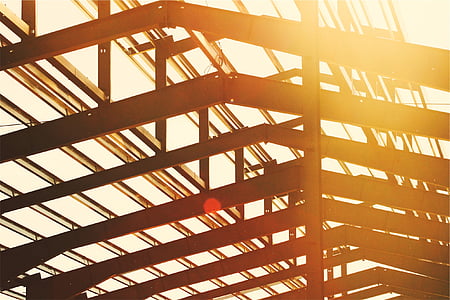 architectural, photo, black, metal, rail, sunset thumbnail