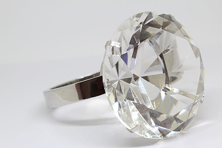 silver with diamond solitaire ring thumbnail