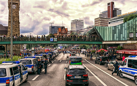 people and vehicles on road thumbnail