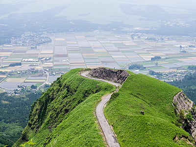 aerial photography of road on top of mountain at daytime thumbnail