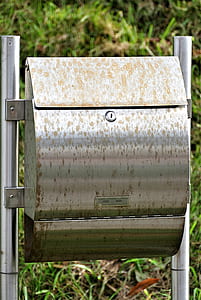 silver storage box in front of green grasses thumbnail