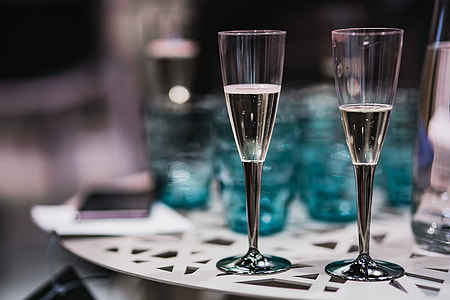 White table with cyan glasses thumbnail