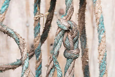 close up photo of teal and brown rope thumbnail