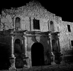 grayscale photo of ruins thumbnail