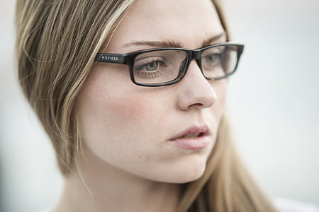 woman wearing black eyeglasses thumbnail