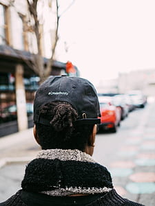 man walking on the road thumbnail