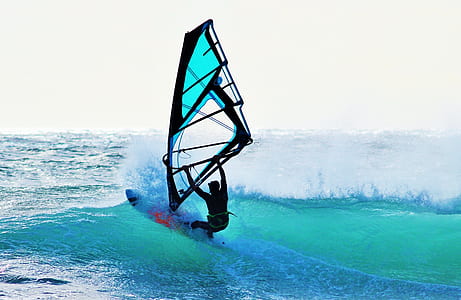 person riding boat on waves thumbnail
