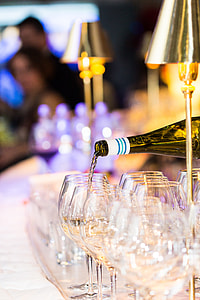 shallow focus photography of clear wine glasses thumbnail