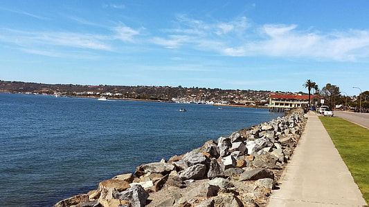 Shoreline walk and landscape in San Diego, California thumbnail