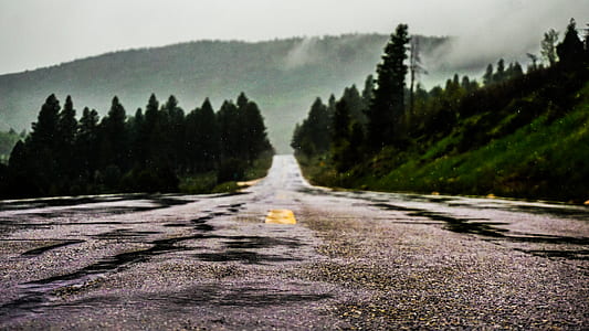 concrete road towards mountain thumbnail